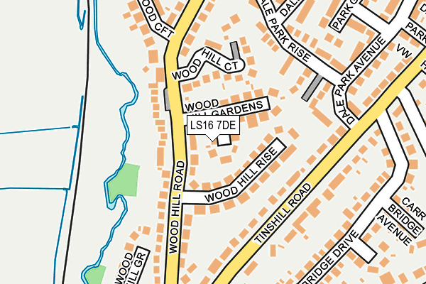 LS16 7DE map - OS OpenMap – Local (Ordnance Survey)