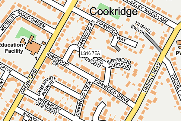 LS16 7EA map - OS OpenMap – Local (Ordnance Survey)