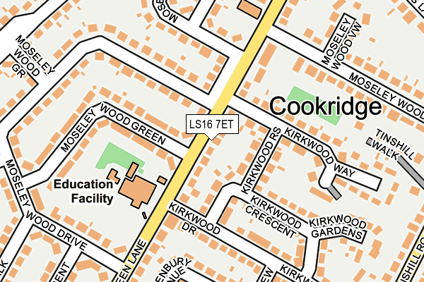 LS16 7ET map - OS OpenMap – Local (Ordnance Survey)