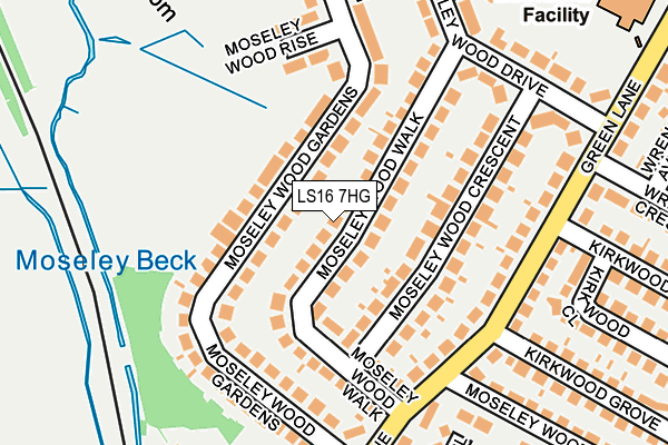 LS16 7HG map - OS OpenMap – Local (Ordnance Survey)