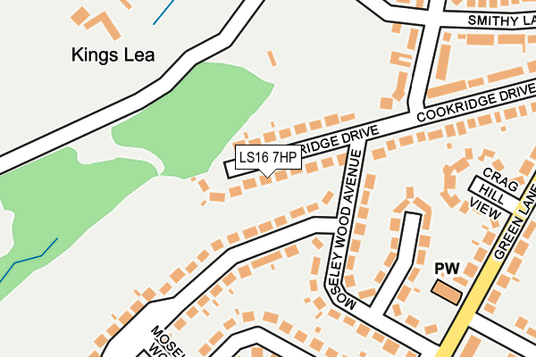 LS16 7HP map - OS OpenMap – Local (Ordnance Survey)