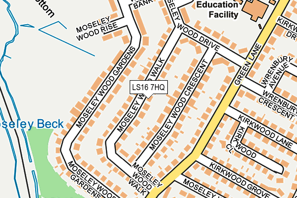 LS16 7HQ map - OS OpenMap – Local (Ordnance Survey)