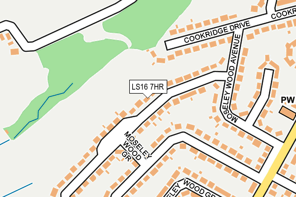 LS16 7HR map - OS OpenMap – Local (Ordnance Survey)