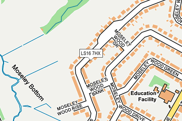 LS16 7HX map - OS OpenMap – Local (Ordnance Survey)