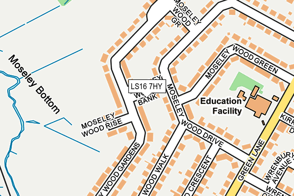 LS16 7HY map - OS OpenMap – Local (Ordnance Survey)