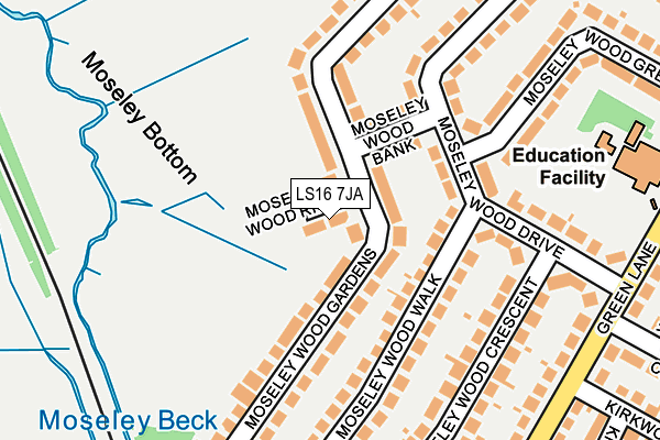 LS16 7JA map - OS OpenMap – Local (Ordnance Survey)