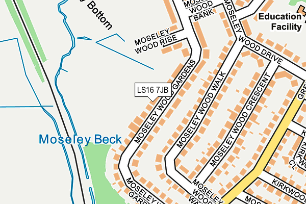 LS16 7JB map - OS OpenMap – Local (Ordnance Survey)