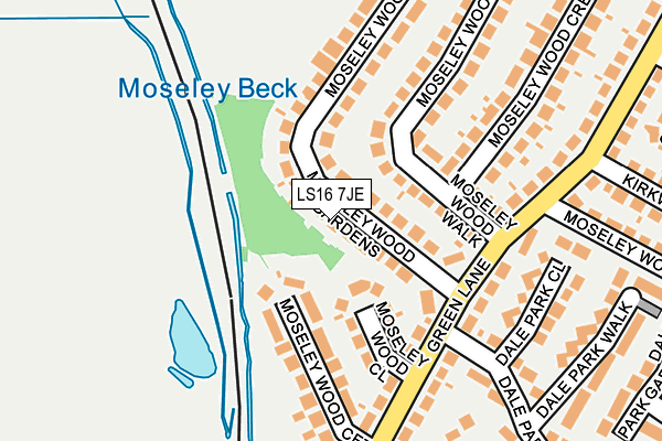 LS16 7JE map - OS OpenMap – Local (Ordnance Survey)