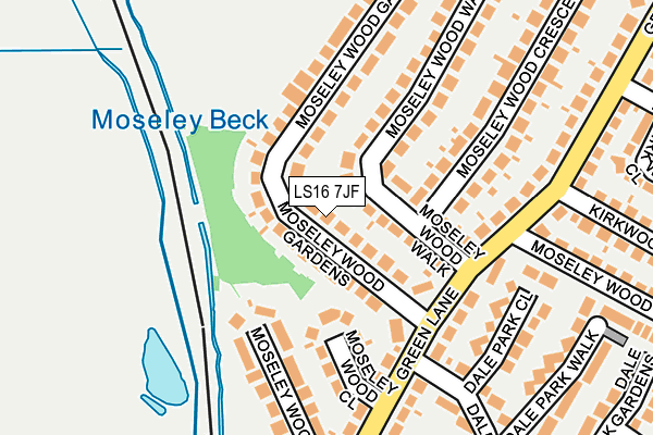 LS16 7JF map - OS OpenMap – Local (Ordnance Survey)