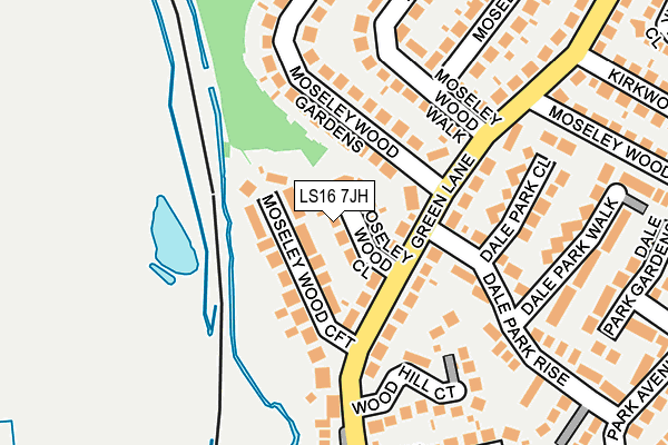 LS16 7JH map - OS OpenMap – Local (Ordnance Survey)