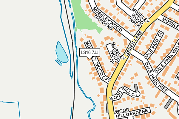 LS16 7JJ map - OS OpenMap – Local (Ordnance Survey)