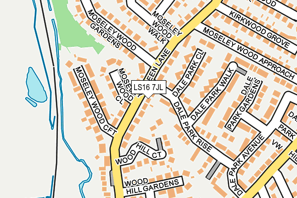 LS16 7JL map - OS OpenMap – Local (Ordnance Survey)