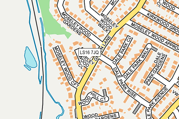 LS16 7JQ map - OS OpenMap – Local (Ordnance Survey)