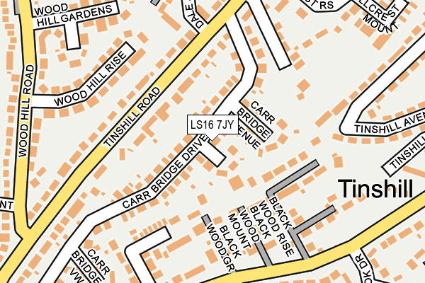 LS16 7JY map - OS OpenMap – Local (Ordnance Survey)