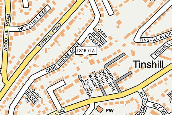 LS16 7LA map - OS OpenMap – Local (Ordnance Survey)