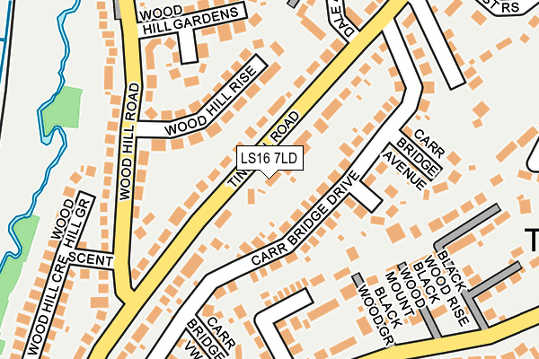 LS16 7LD map - OS OpenMap – Local (Ordnance Survey)