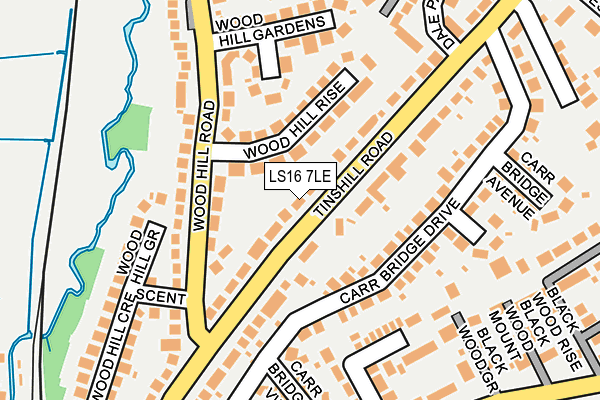 LS16 7LE map - OS OpenMap – Local (Ordnance Survey)