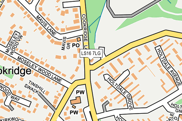LS16 7LG map - OS OpenMap – Local (Ordnance Survey)