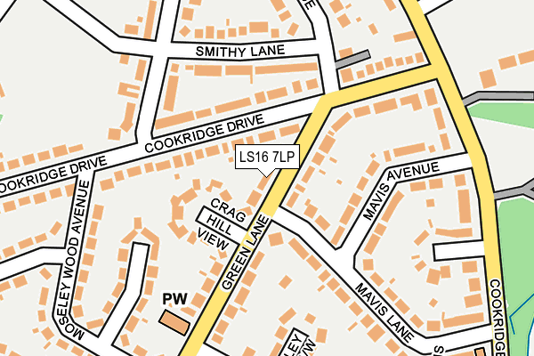 LS16 7LP map - OS OpenMap – Local (Ordnance Survey)