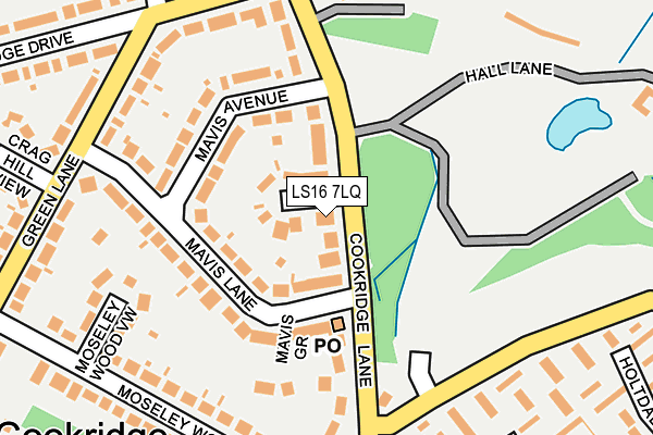 LS16 7LQ map - OS OpenMap – Local (Ordnance Survey)