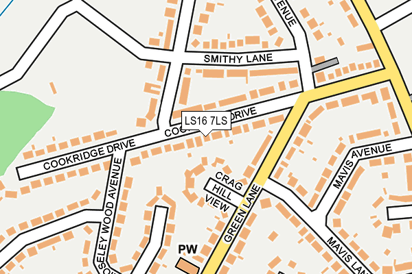 LS16 7LS map - OS OpenMap – Local (Ordnance Survey)