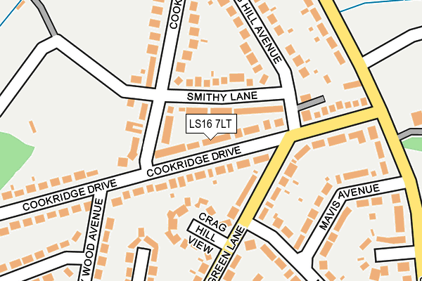 LS16 7LT map - OS OpenMap – Local (Ordnance Survey)