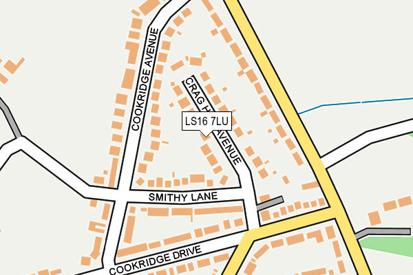 LS16 7LU map - OS OpenMap – Local (Ordnance Survey)