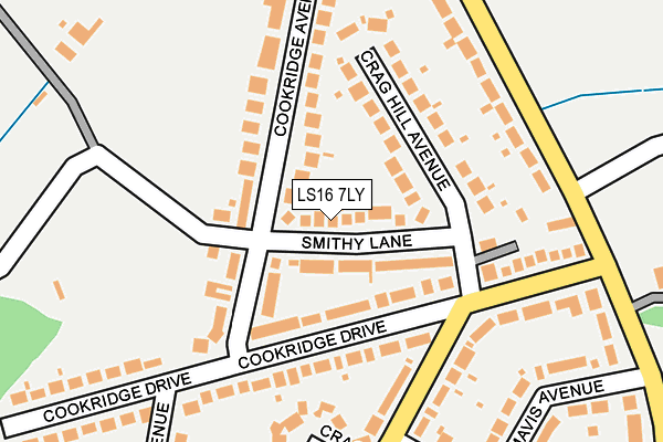 LS16 7LY map - OS OpenMap – Local (Ordnance Survey)