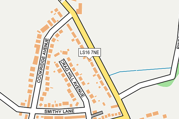 LS16 7NE map - OS OpenMap – Local (Ordnance Survey)