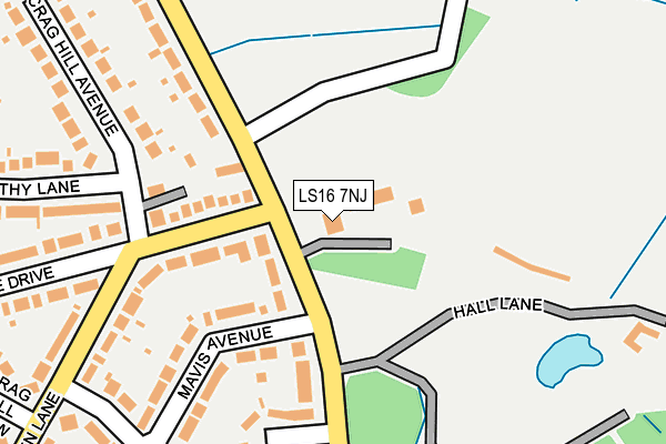 LS16 7NJ map - OS OpenMap – Local (Ordnance Survey)