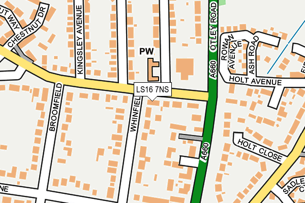 LS16 7NS map - OS OpenMap – Local (Ordnance Survey)