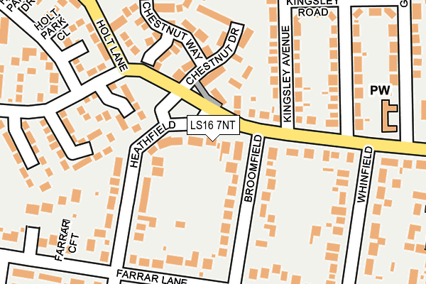 LS16 7NT map - OS OpenMap – Local (Ordnance Survey)