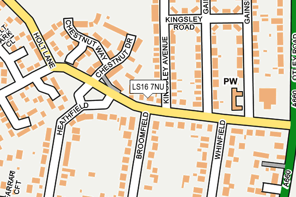 LS16 7NU map - OS OpenMap – Local (Ordnance Survey)