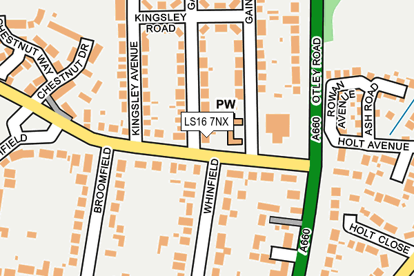 LS16 7NX map - OS OpenMap – Local (Ordnance Survey)