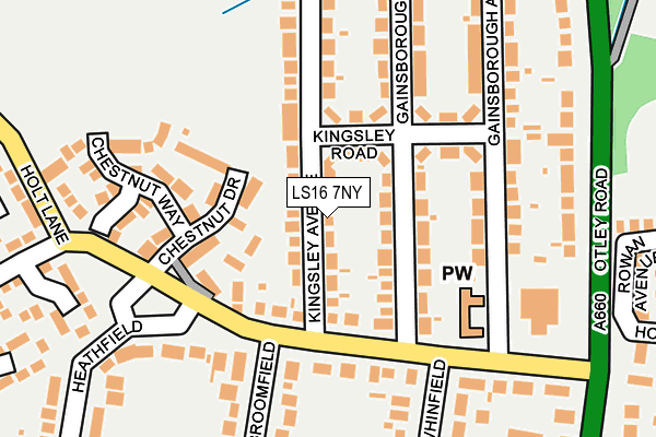 LS16 7NY map - OS OpenMap – Local (Ordnance Survey)