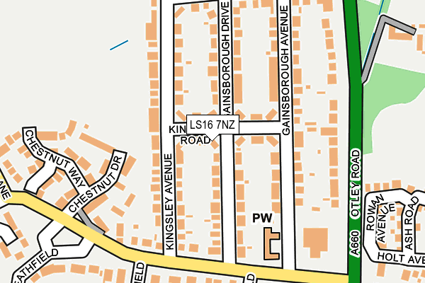 LS16 7NZ map - OS OpenMap – Local (Ordnance Survey)