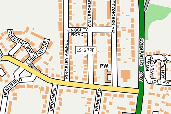LS16 7PF map - OS OpenMap – Local (Ordnance Survey)