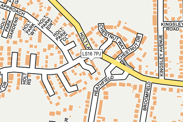 LS16 7PJ map - OS OpenMap – Local (Ordnance Survey)