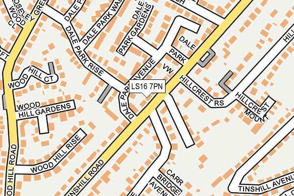 LS16 7PN map - OS OpenMap – Local (Ordnance Survey)