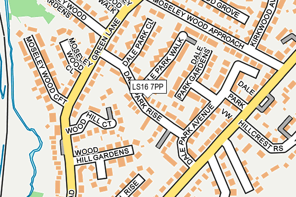 LS16 7PP map - OS OpenMap – Local (Ordnance Survey)