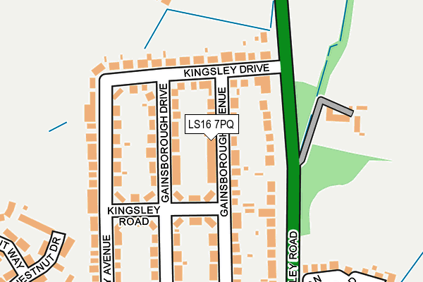 LS16 7PQ map - OS OpenMap – Local (Ordnance Survey)