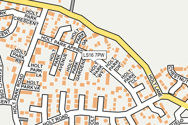 LS16 7PW map - OS OpenMap – Local (Ordnance Survey)