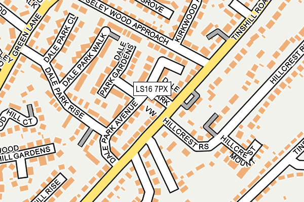 LS16 7PX map - OS OpenMap – Local (Ordnance Survey)