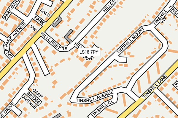 LS16 7PY map - OS OpenMap – Local (Ordnance Survey)