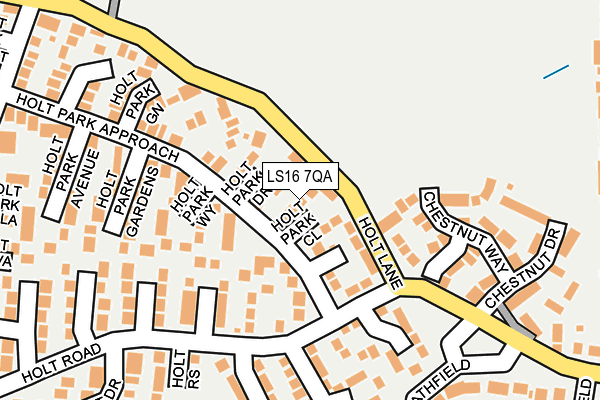 LS16 7QA map - OS OpenMap – Local (Ordnance Survey)