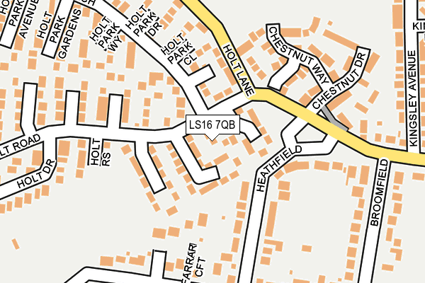 LS16 7QB map - OS OpenMap – Local (Ordnance Survey)