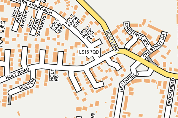LS16 7QD map - OS OpenMap – Local (Ordnance Survey)