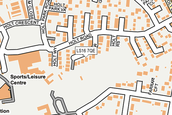 LS16 7QE map - OS OpenMap – Local (Ordnance Survey)