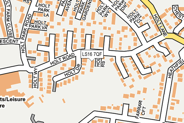 LS16 7QF map - OS OpenMap – Local (Ordnance Survey)