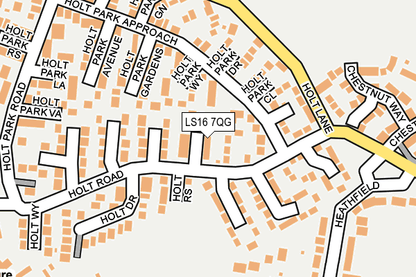 LS16 7QG map - OS OpenMap – Local (Ordnance Survey)